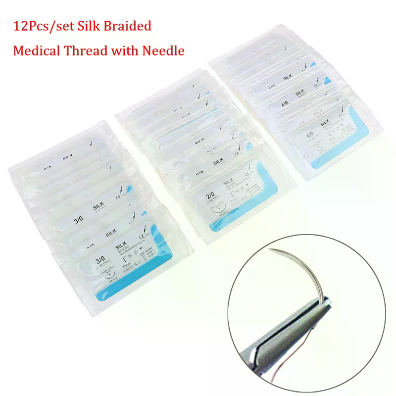 12-teiliges Seiden-Dental-Naht – Medical Lab Kit Bewertung und Preis